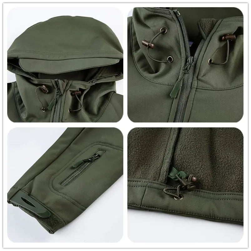 Waterproof Fleece Military Jacket for Outdoor Activities