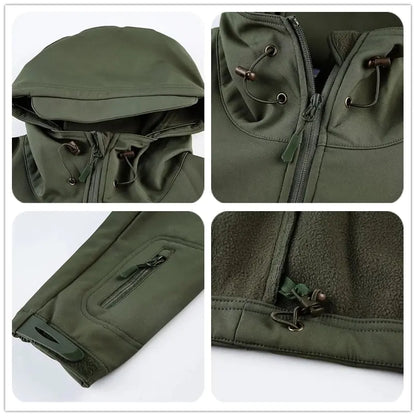 Waterproof Fleece Military Jacket for Outdoor Activities
