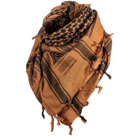 Texas Bushcraft Tactical Shemagh - Authentic Keffiyeh 100% Cotton for your Camping Hiking and Backpacking Gear(Coyote Brown)